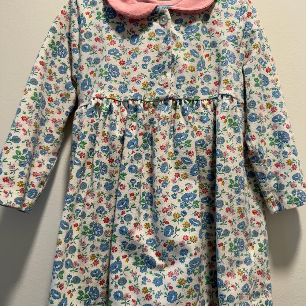 Baby Boden Floral Collared Peter Pan Dress 6-12 months 80cm